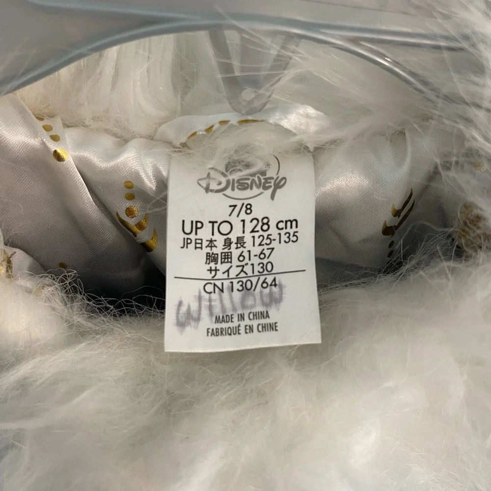 Disney Frozen II Gray Elsa Anna Cape with Faux Fur Collar Girls Size 7/8 - Picture 4 of 7